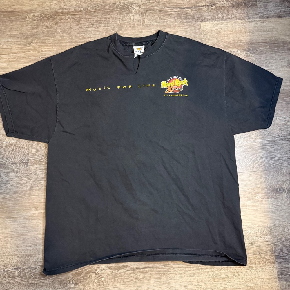 Vintage Hard Rock Cafe Ft Lauderdale 30th Anniversary World Tour T-Shirt XL